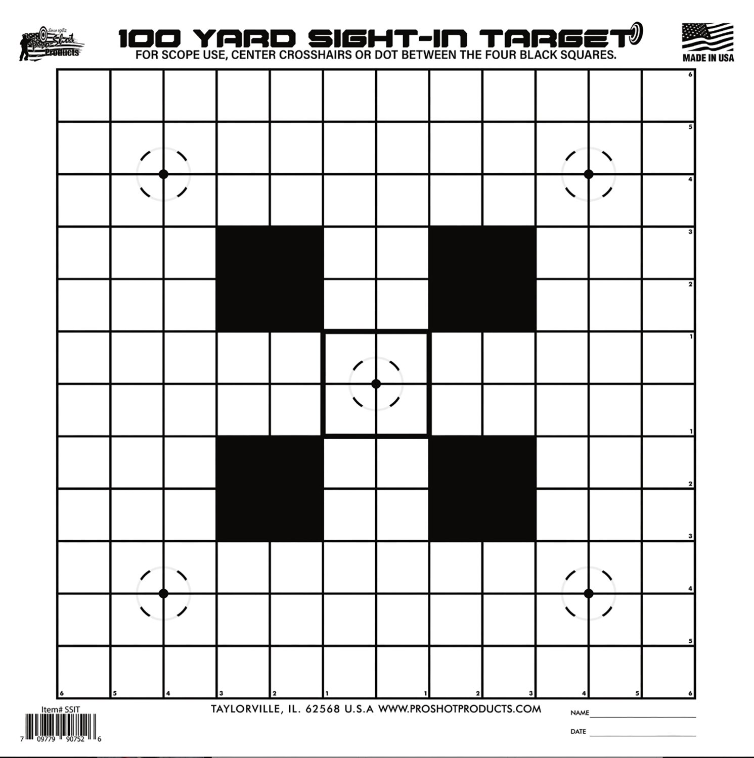 Buy Pro-Shot SSIT12PK Sight-In Hanging Heavy Paper 100yds 14" x 14" online