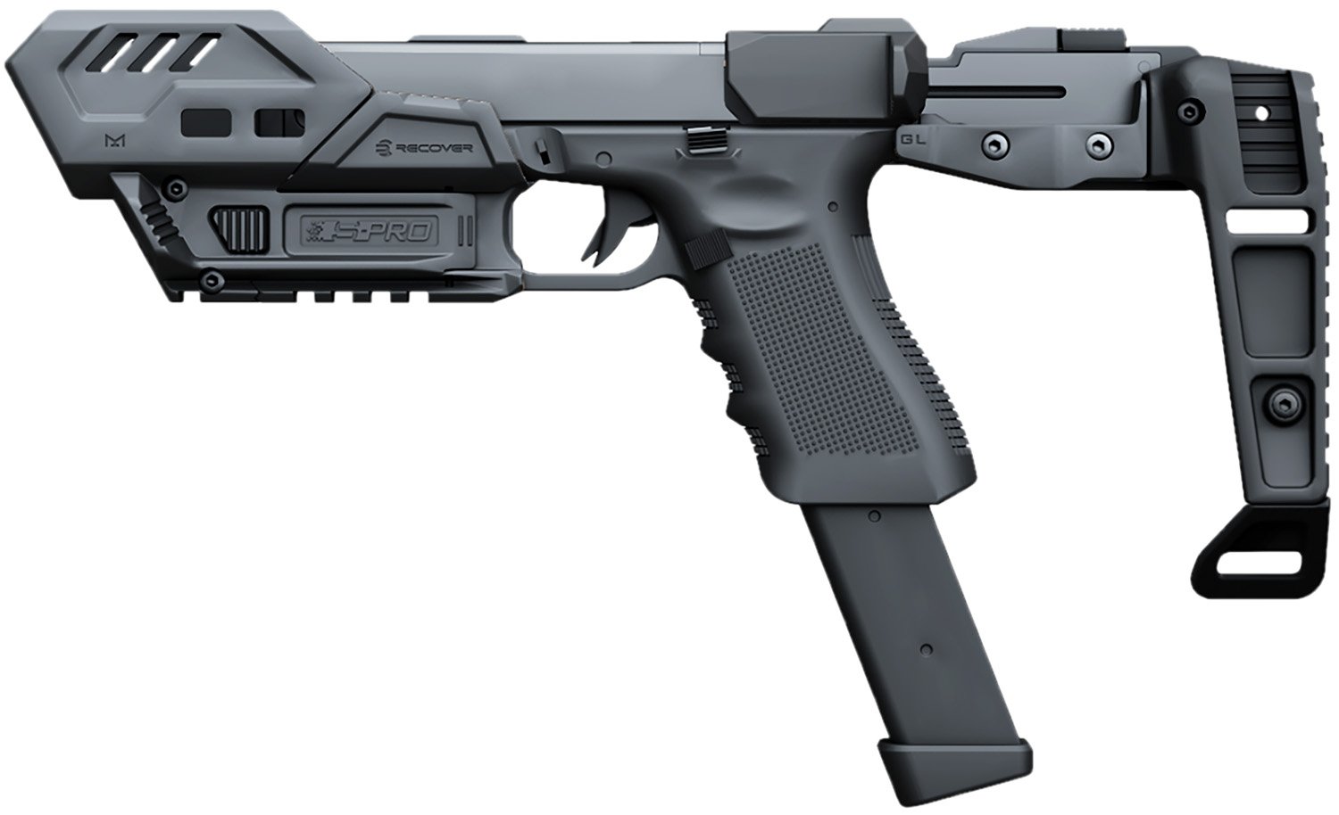 Recover Tactical SPROMGB01 S-Pro MG Conversion Kit for Glock Black - Recover Tactical