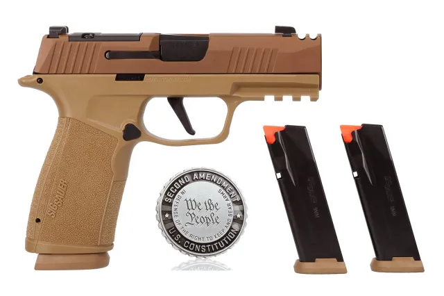 Sig SAUER P365 XMacro Compact 2A 9mm Luger 3in 3x17rd Coyote Tan Pistol