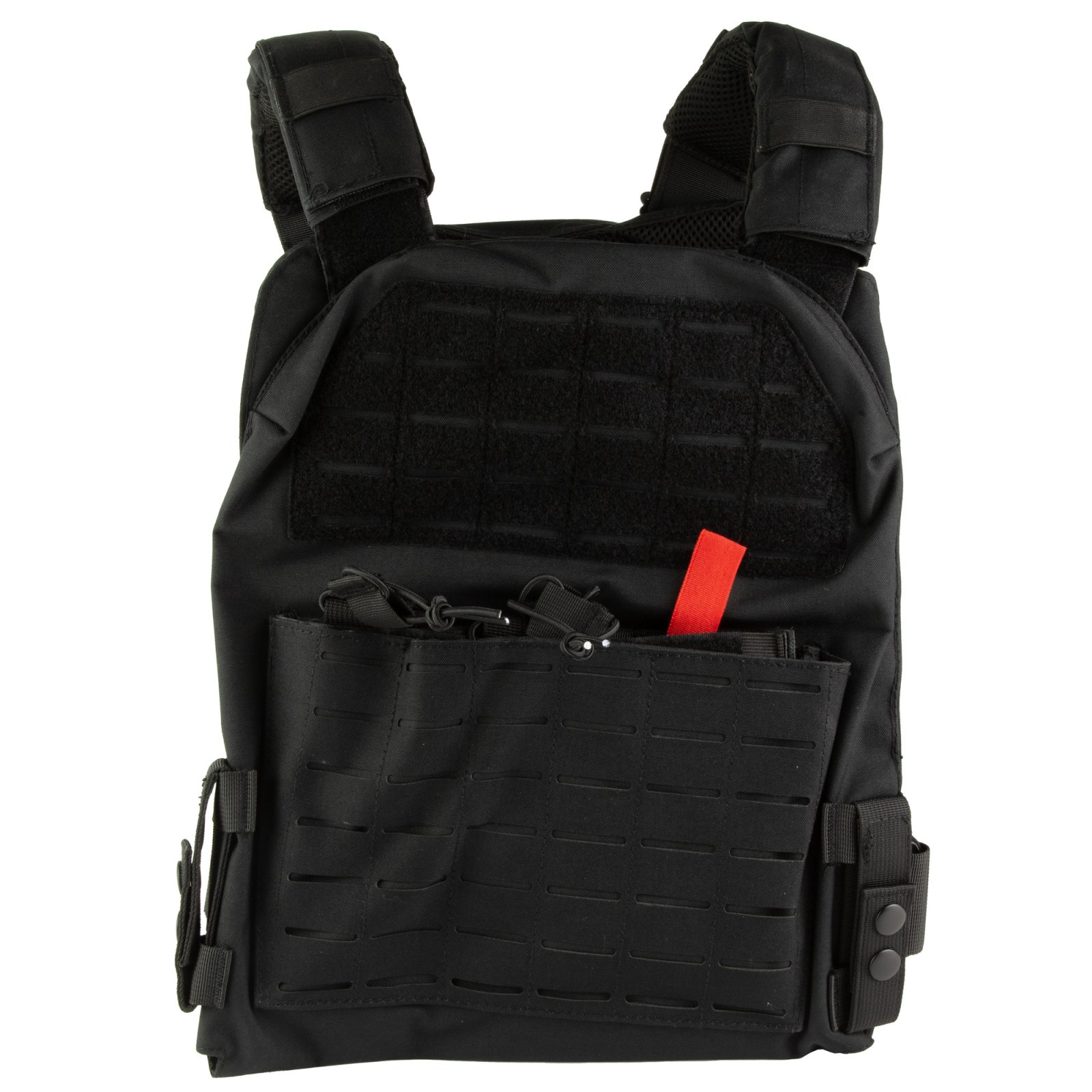 NcSTAR Laser Cut Plate Carrier 2XL Black MOLLE Slots Kangaroo Pouch - NcSTAR