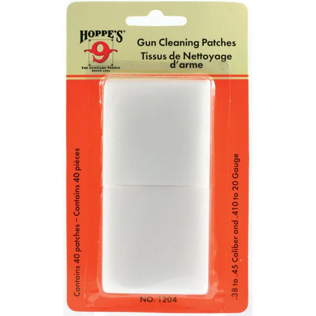 Hoppe's 1204 Gun Cleaning Patches 38-45 Cal 410-20 Gauge 40 Count - Hoppe's - #4