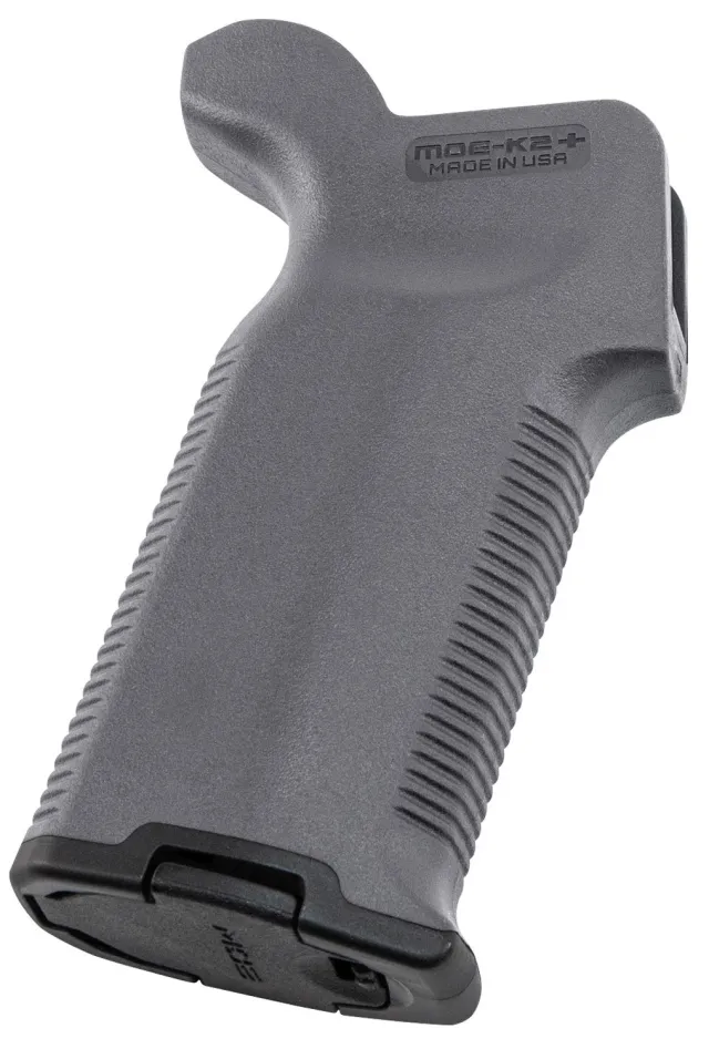 Magpul MAG532-GRY MOE-K2+ AR15/M4 Grip Gray Rubber Overmolded Design