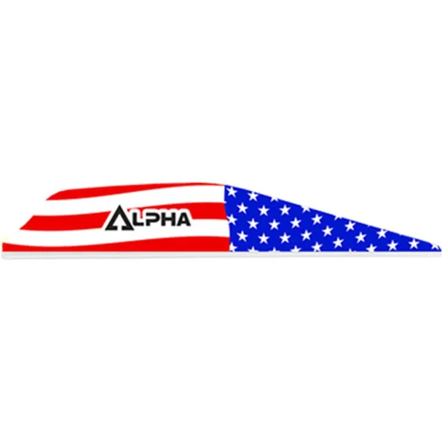 Bohning 101062AF28 Alpha Vanes American Flag 100pk, AR1250 Material - Bohning