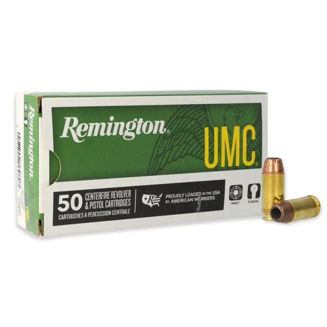 Remington Ammunition 23694 UMC Target 40 S&W 180 gr Jacketed Hollow Point (JHP) 50 Per Box/ 10 Cs - Remington Arms Company, LLC - 40 S&W