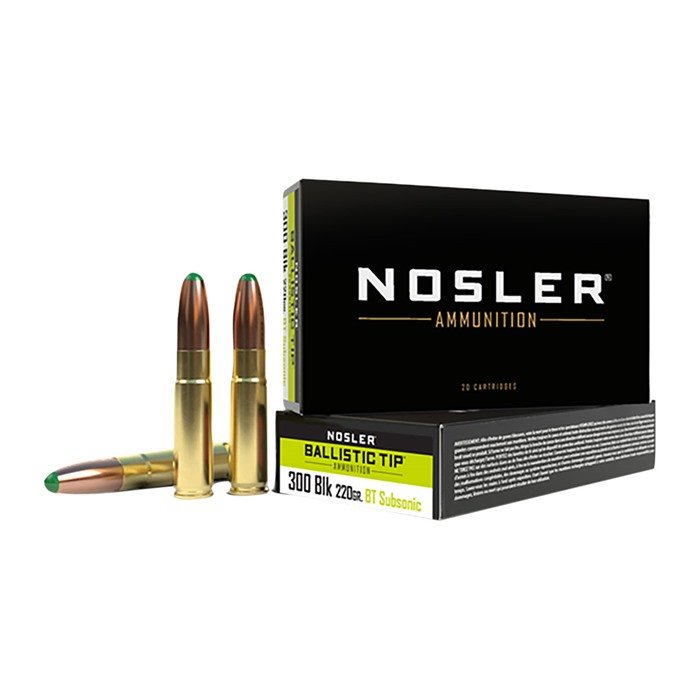 Nosler Ballistic Tip 300 AAC Blackout 220 Grain 20 Rounds - Nosler - 300 AAC BLACKOUT