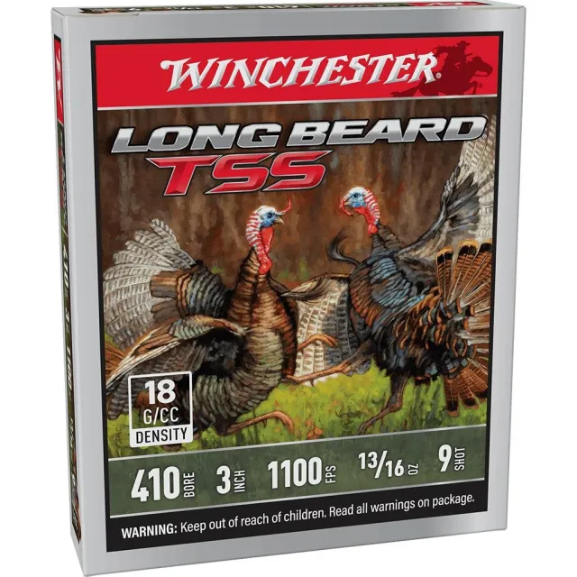 Winchester AMMO 410Ga 3in #9 Long Beard TSS 13/16oz 5rd Shotshell LBTSS4139