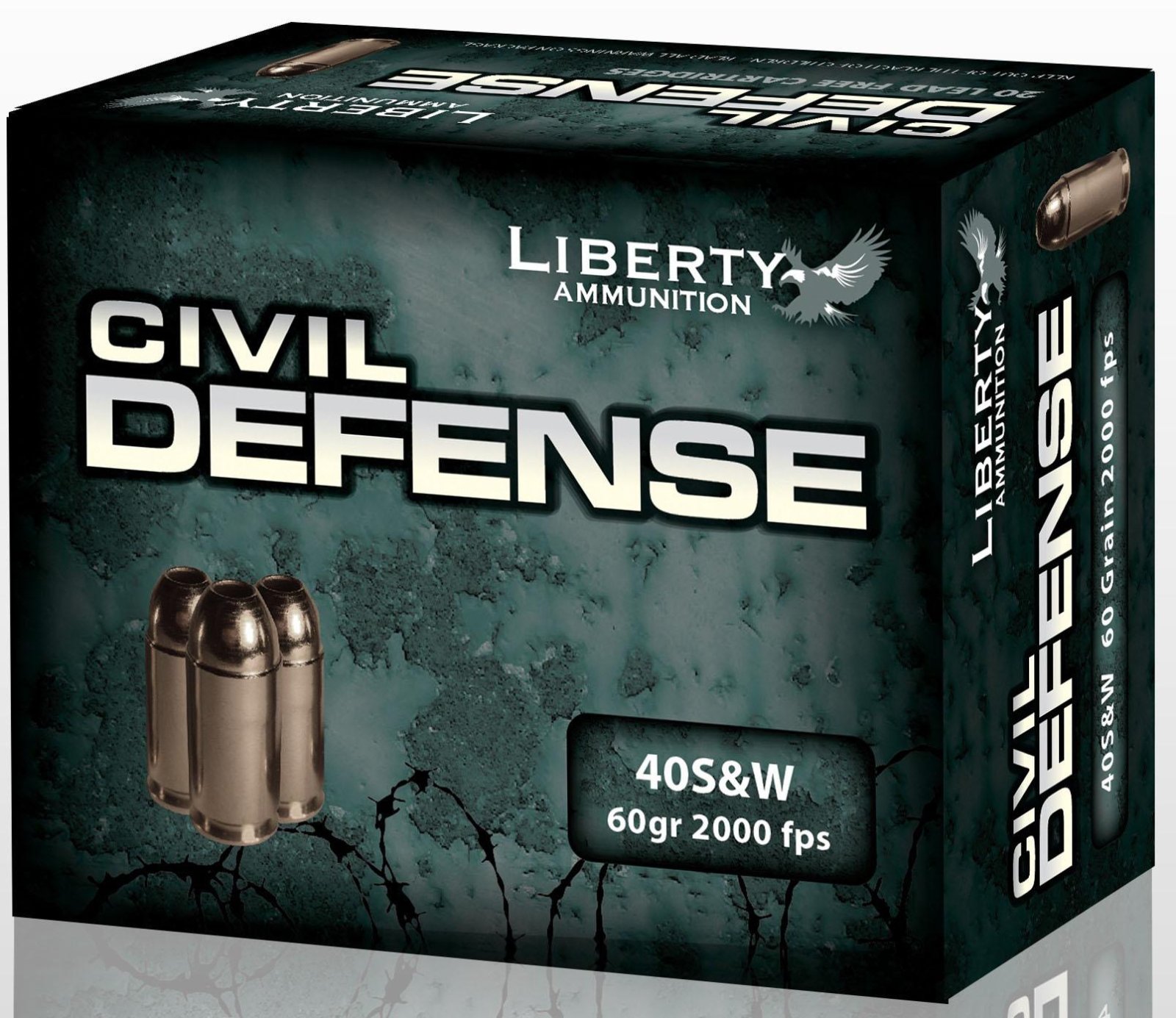 Buy Liberty AMMUNITION Civil Defense .40 S&W 20rd 60Gr Ammo (LA-CD-40-012) online
