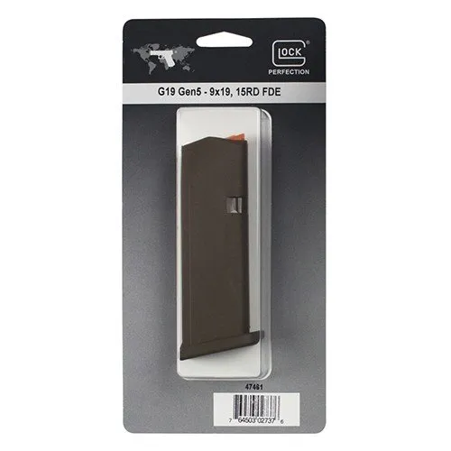 Glock 47461 G19 Gen5 9mm Luger 15 Round Polymer Flat Dark Earth Finish