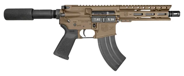 Diamondback DB1912O061 DB15 7.62x39mm 7" FDE 28+1 M-LOK Handguard