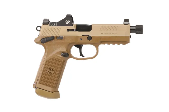 FN 66-100866 FNX-45 Tactical 45ACP 5.3" FDE Vortex Viper 2/15 Mags - FN America - .45 ACP for sale at Bang-Bang Tactical