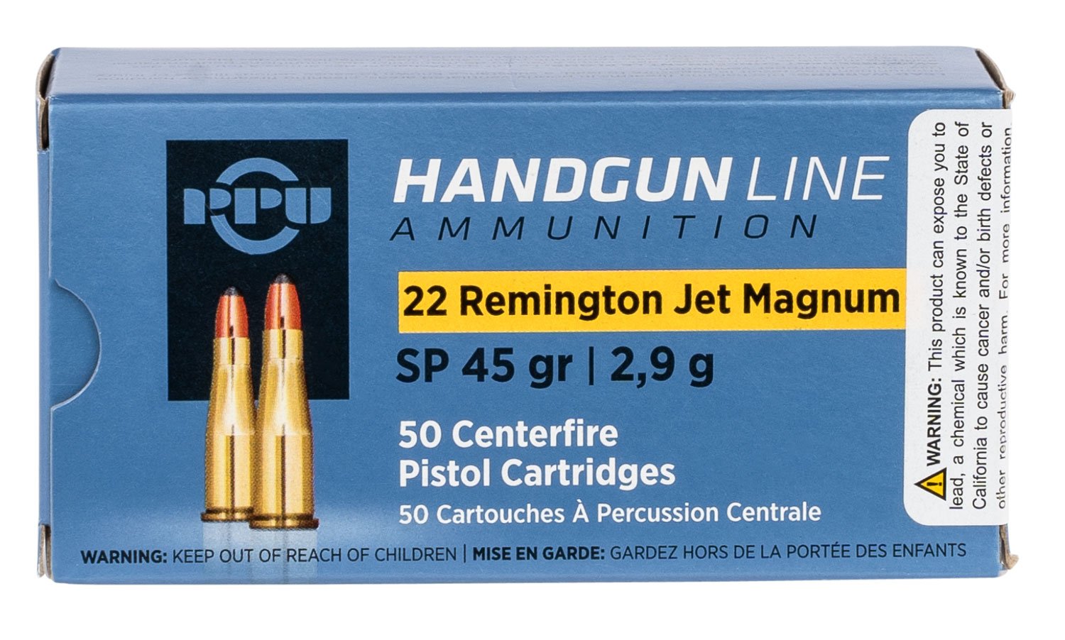 Prvi Partizan PPH22RJ .22 Rem Jet Magnum 45gr Soft Point 50/Box - Prvi Partizan - 22 Rem Jet Mag