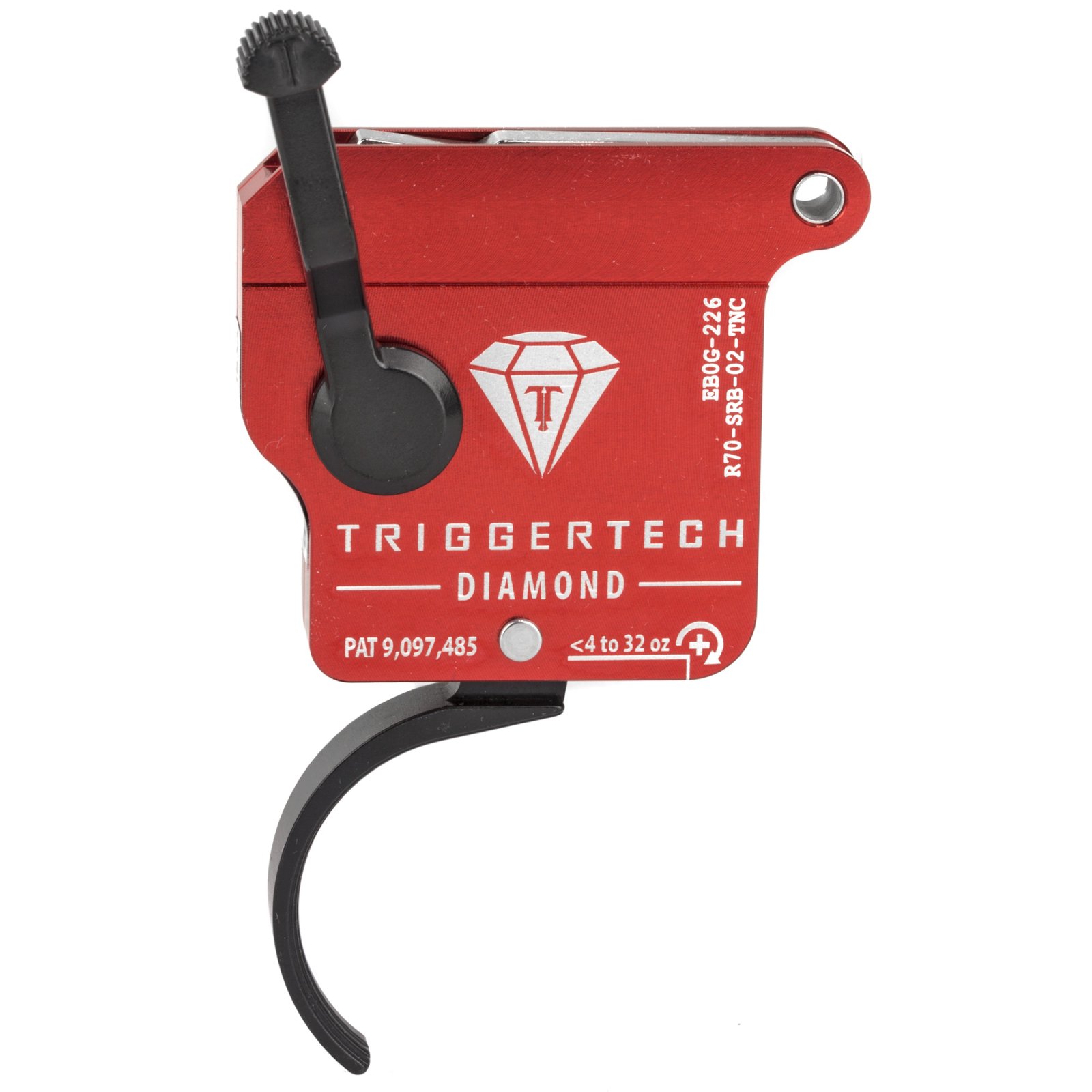 TRIGGERTECH Rem700 Diamond Curved RH Single Stage Trigger R70-SRB-02-TNC - TriggerTech