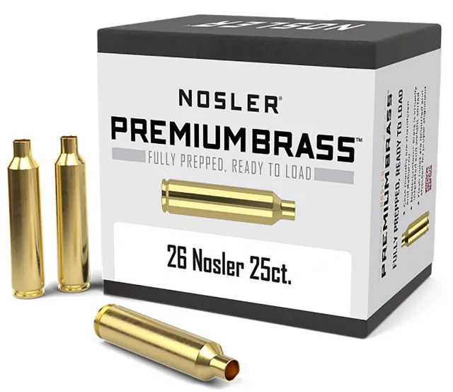 Buy Nosler 10140 Premium Brass Unprimed Cases 26 Nosler Rifle Brass 25 Per Box online