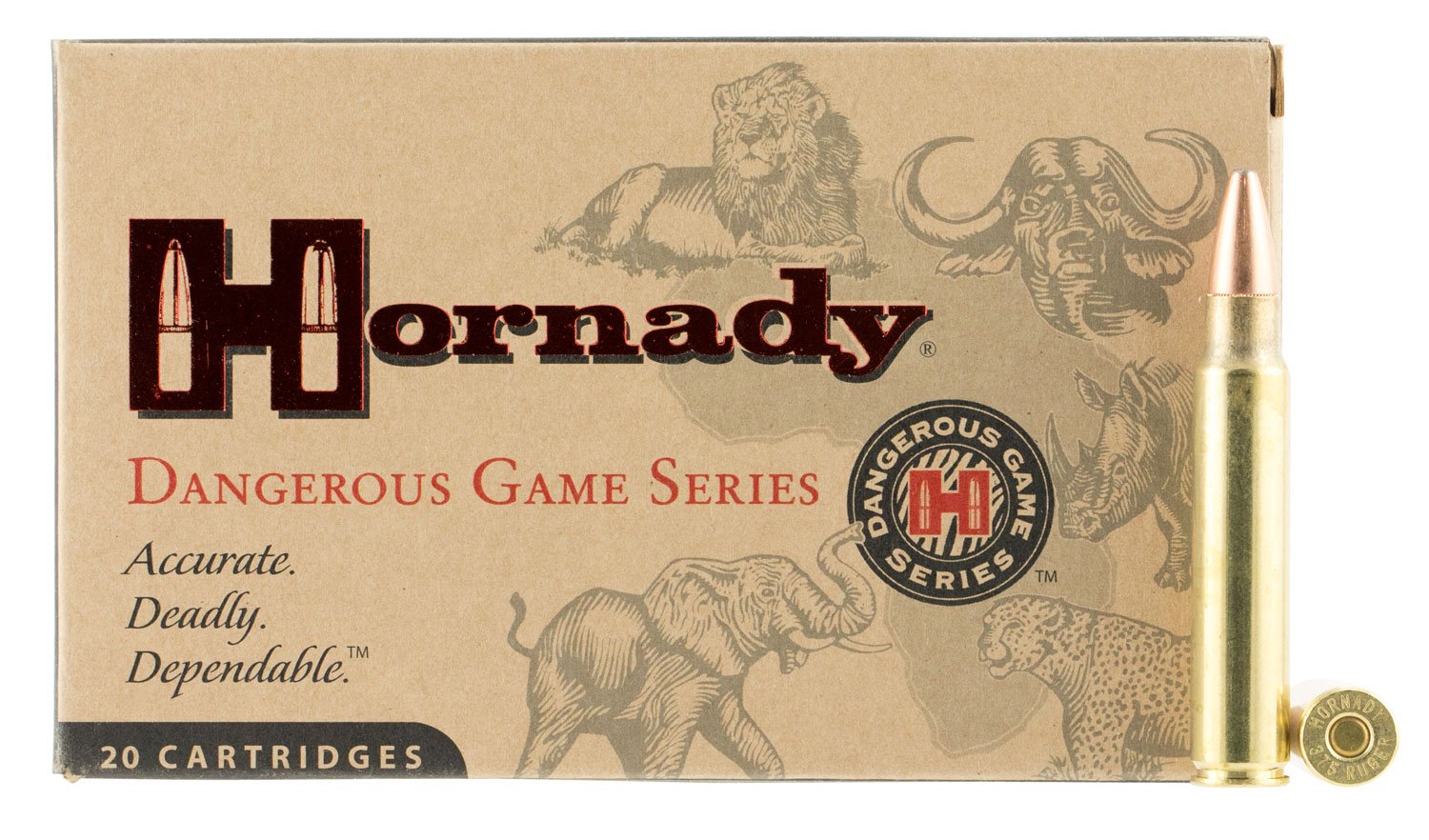 Hornady Dangerous Game 375 Ruger 300 Grain 20 Rounds Box - Hornady - 375 Ruger