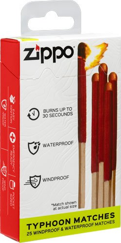 Buy Zippo TYPHOON MATCHES 25 WINDPROOF & WATERPROOF online