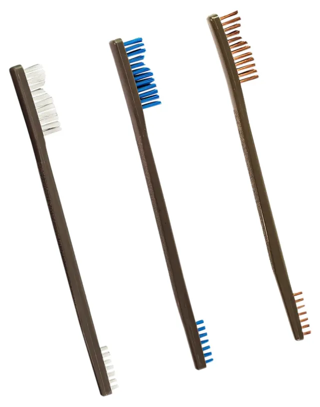 Buy Otis FG3163NBBZ Double-Ended Cleaning Brushes - Nylon, Blue Nylon, Bronze - 3 Pack online