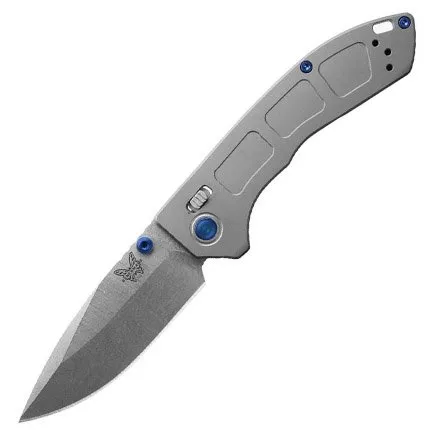 Benchmade 743 Mini Narrows 2.98" CPM-20CV Blade Gray Titanium Handle