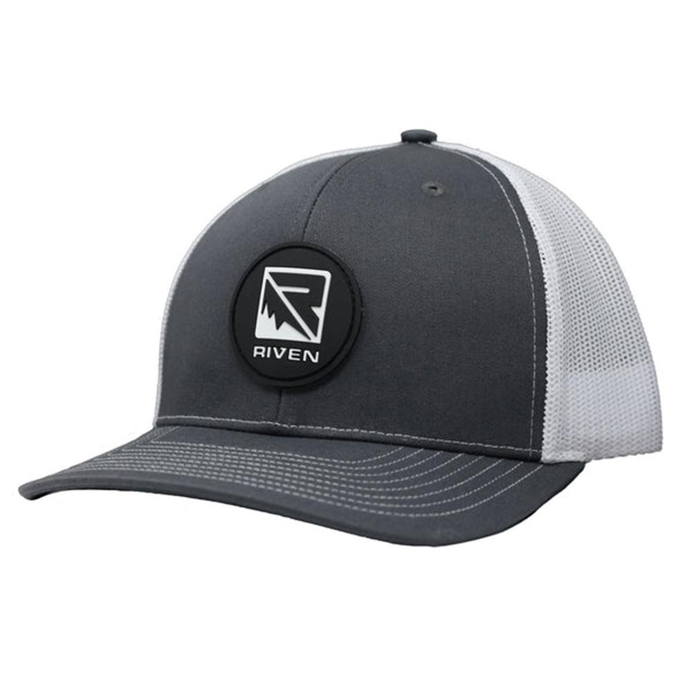 Higdon Outdoors Riven Logo Patch Hat Mesh Snapback Gray/White One Size - Higdon Outdoors