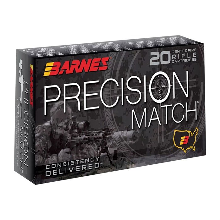 Barnes 30814 Precision Match 6mm Creedmoor 112gr OTM-BT 20 Rounds - Barnes Bullets - 6mm Creedmoor
