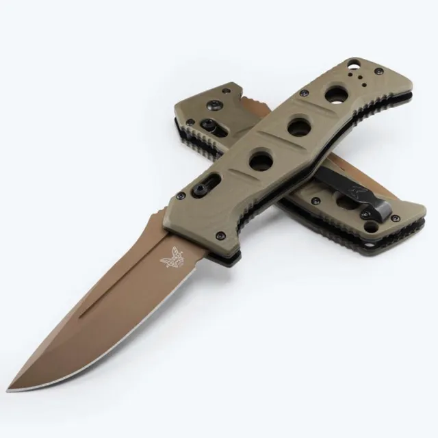 Benchmade Adamas AU/FDE/PL 3.8" OD Green G10 Scales