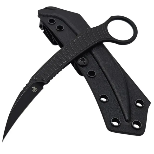 Microtech Feather 215-1DBKS 2.25 In SE Distressed Black SS Handle - MICROTECH