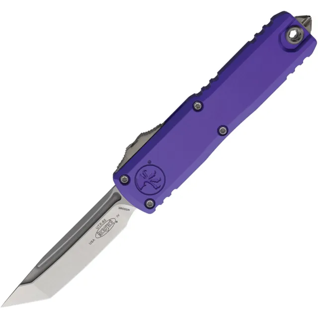 Microtech UTX-85 G4 3.1 In T/E Stonewash Purple Aluminum Handle - MICROTECH for sale at Iron and Lace