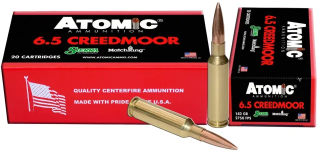 Atomic Ammunition 00404 6.5 Creedmoor 142gr HP Match 20 Rounds - Atomic Ammunition - 6.5 Creedmoor for sale at Smoke Wagon Firearms