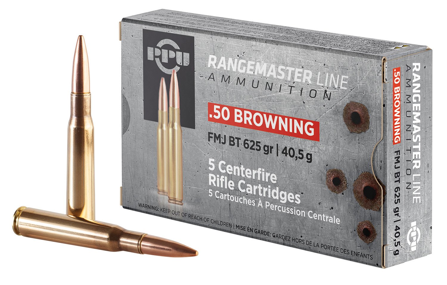 Prvi Partizan PPRM50 .50 BMG 625gr FMJ Ammo 5 Rounds - Prvi Partizan - 50 BMG