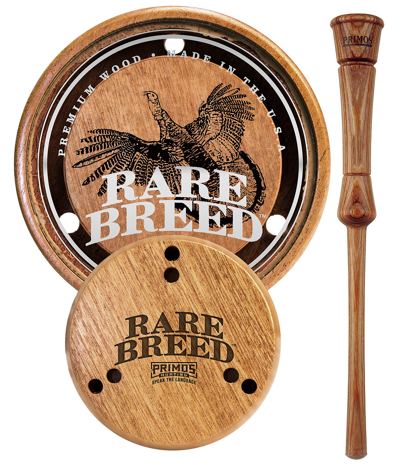 Primos Rare Breed Glass Turkey Pot Call Wood Grain CNC Milled - Primos