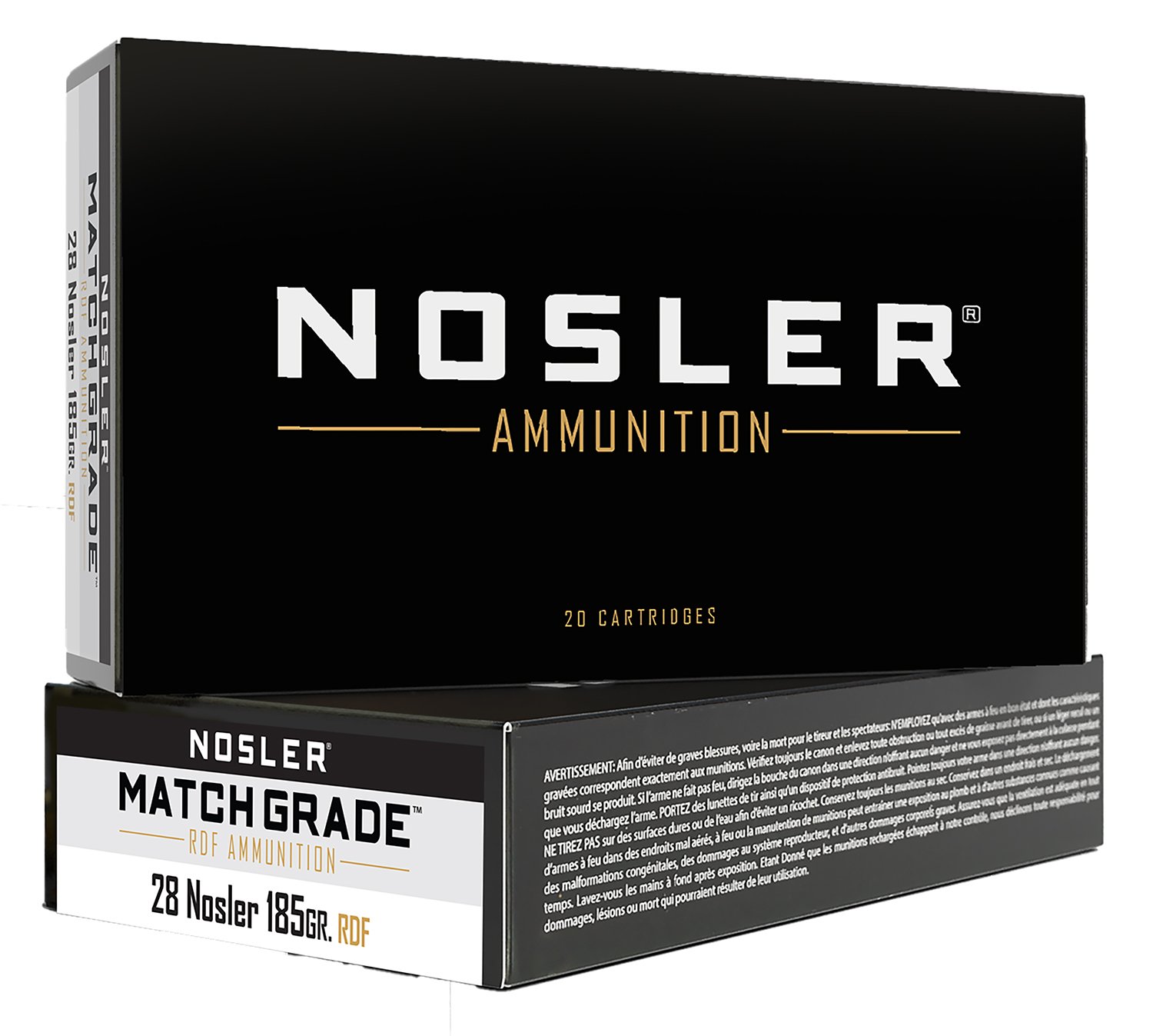 Buy Nosler 60141 RDF .28 Nosler 185gr HPBT Brass Cased 20 Rounds online