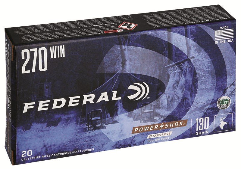 Federal 270130 LFA .270 Win 130gr Copper Hollow Point 20 Rounds Brass - Federal Premium Ammunition - 270 Win
