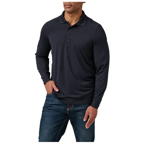 5.11 Tactical Helios L/S Polo Dark Navy M Reg Moisture-Wicking