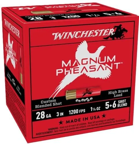 Winchester Ammunition Magnum Pheasant 28GA 2.75In 1-1/8oz Sizes 5/6 - Winchester Ammunition - 28 Gauge