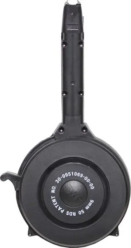 Iver Johnson Glock9BLK 9mm 50-Round Drum Magazine Matte Black