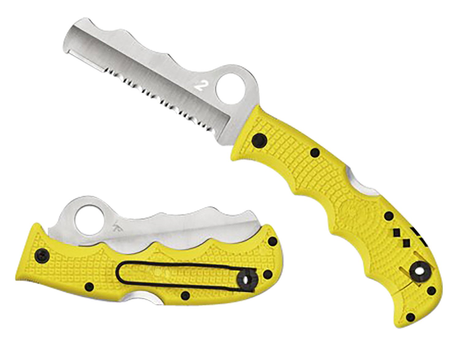 ] -> Spyderco Assist Salt C79PSYL 3.68 In H2 Steel Yellow FRN Knife - Spyderco