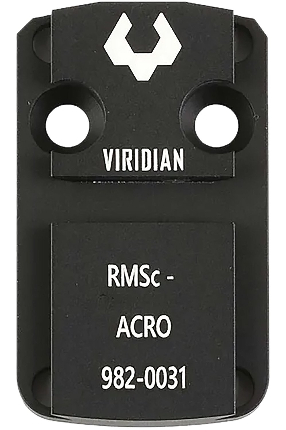 Viridian 9820031 RFX 44 Shield RMSc Mounting Adapter Black Anodized - Viridian - RFX 44 SHIELD RMSC MOUNTING ADAPTER