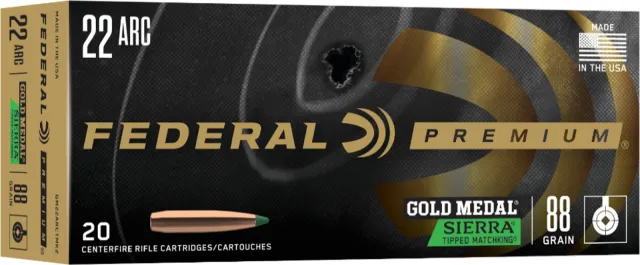 FEDERAL GOLD MEDAL 22ARC 88GR TIPPED MATCHKING 20RD 10BX/CS
