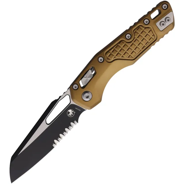 Microtech MSI 210-2FRTA 3.88 In SE/PS Black Aluminum Tan Handle - MICROTECH for sale at Iron and Lace