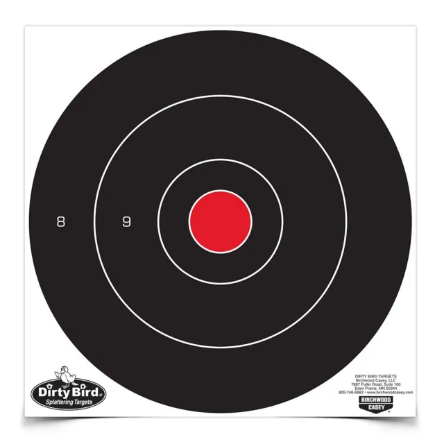 Birchwood Casey BC-35012 Bull's-Eye Target 12 in 12 Pack Black White - Birchwood Casey - 12"