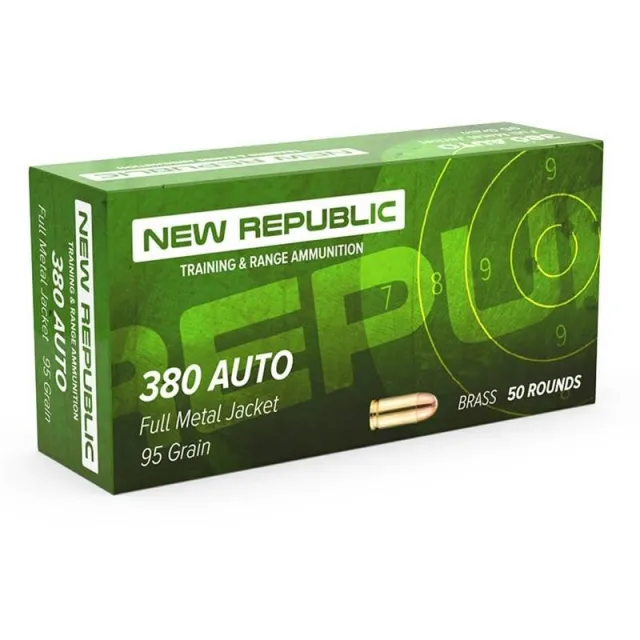 New Republic Training and Range 380 ACP Ammo 95 Grain FMJ - NEW_REPUBLIC - 9mm Luger