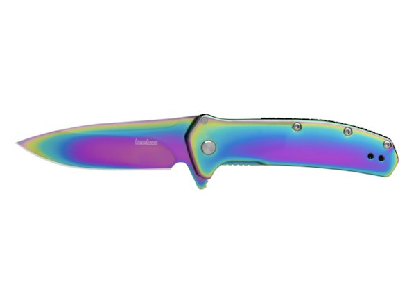 Buy Kershaw 2044RBW Outcome 2.8" Drop Point Plain Rainbow Knife online