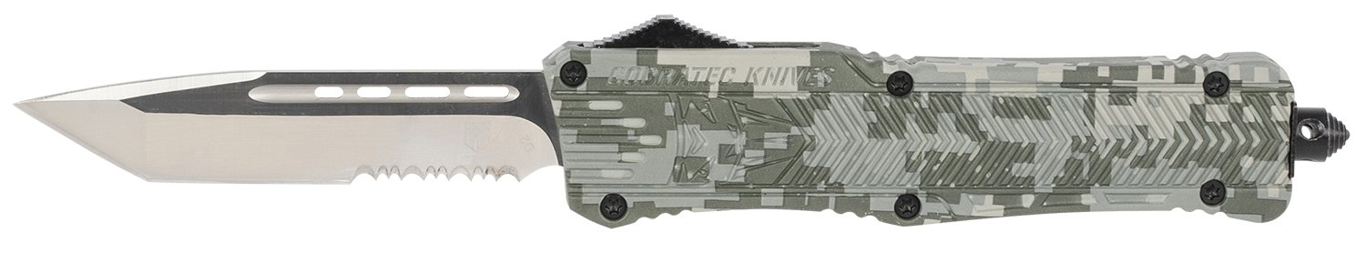 CobraTec LADCCTK1LTS CTK-1 Large 3.75" OTF Tanto D2 Army DigiCamo Knife - CobraTec Knives