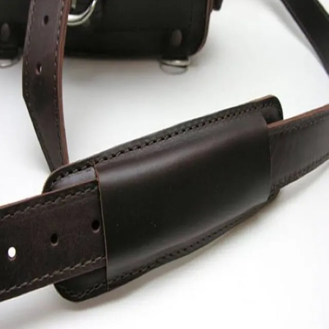 Strong Leather Shoulder Strap Adjustable Padded Leather 54in