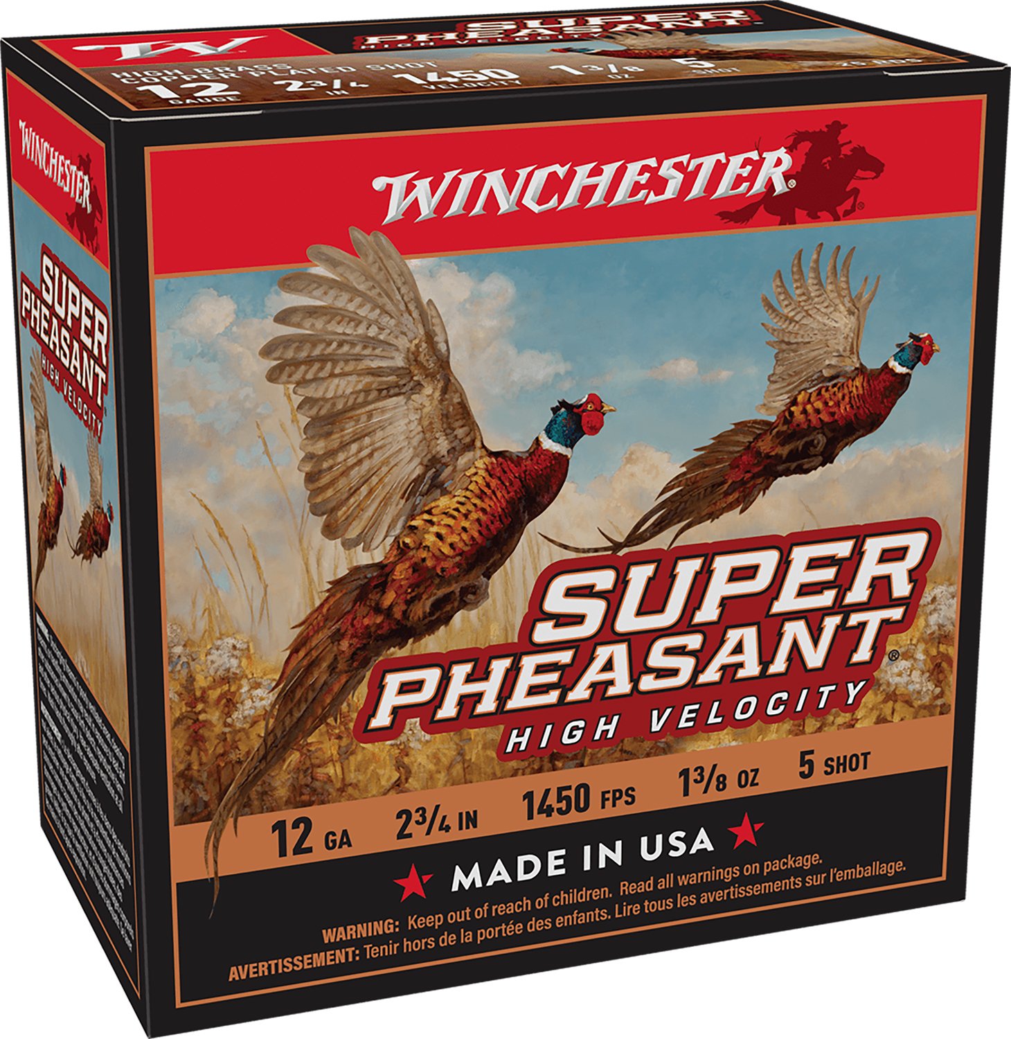Winchester X12PHV5 12 Gauge 2.75 in 1 3/8 oz 5 Shot High Brass 1450 fps - Winchester - 12GA