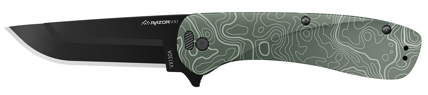 Buy Outdoor Edge VX130C-C Razor VX1 3.0" Green Aluminum Knife online