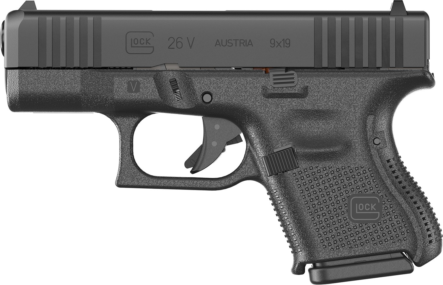 Buy Glock UV2650201 G26 V 9mm 3.43" Gas Nitride Semi-Auto Pistol online