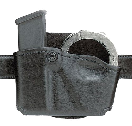 Safariland 5738321 Cuff/Mag Pouch Black Leather for Beretta 8045F - Safariland