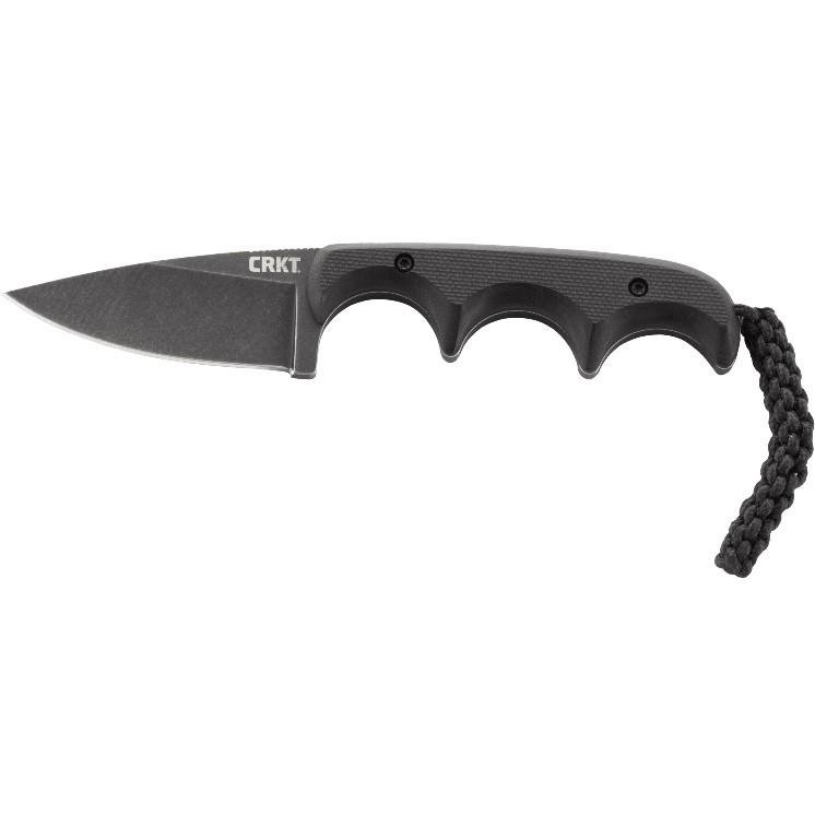 CRKT 2384KC Minimalist Black Fixed Knife, 2.16" Drop Point Blade - Columbia River Knife & Tool