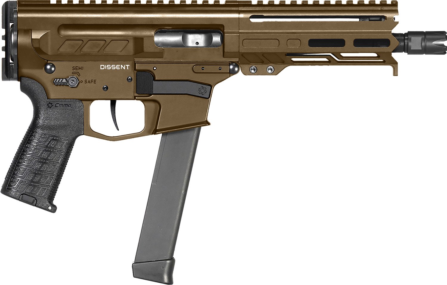 CMMG Dissent Pistol MKGs 9MM 6.5" Midnight Bronze - CMMG - 9mm Luger