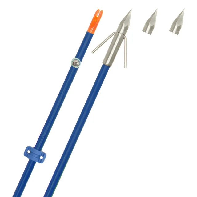 Fin-Finder Raider Pro Bowfishing Arrow Blue Bighead Point - Fin-Finder
